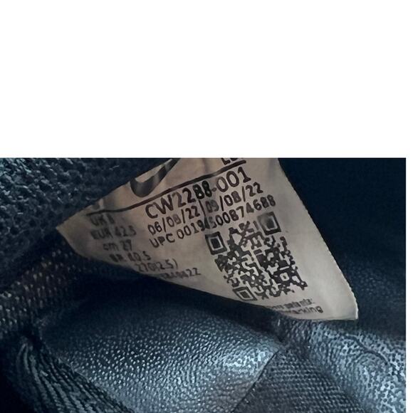 Nike Air Force 1 CW2288-001 Black Mens 9 - Picture 7 of 7